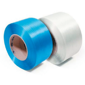 #12010 / #12011 WHITE AND BLUE POLY STRAP 6MM AND 12MM. 1000M AND 3000M. CRIMPER AND BUCKLES AVAILABLE.
