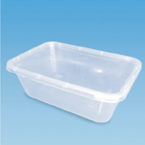 #12022 750ML CONTAINER BASE AND LID CLEAR MICROWAVEABLE 300/CTN