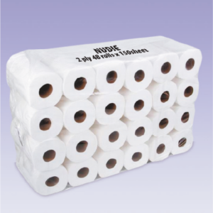 #12122 NUDIE 2PY TOILET PAPER 150 SHEETS 48ROLLS/PER BALE