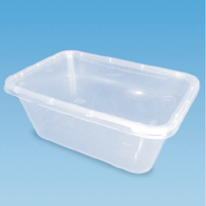 #12159 1000ML CONTAINER BASE AND LID CLEAR MICROWAVEABLE 300/CTN