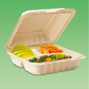 #12659 3 PART CORNSTARCH CONTAINER 1200ML 250/CTN
